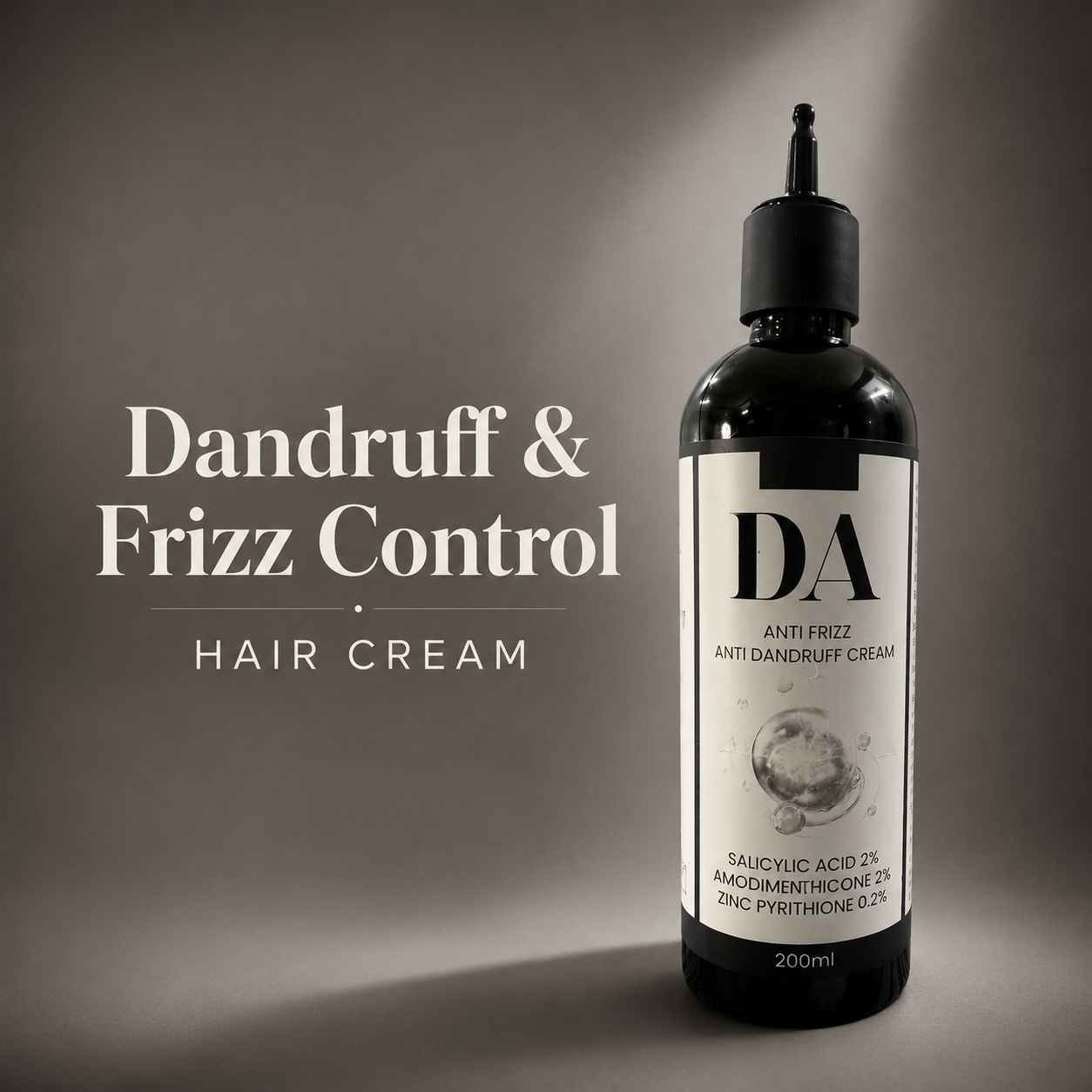 Hair Frizz & Dandruff Control Cream : Calms Frizz ; Fights Flakes