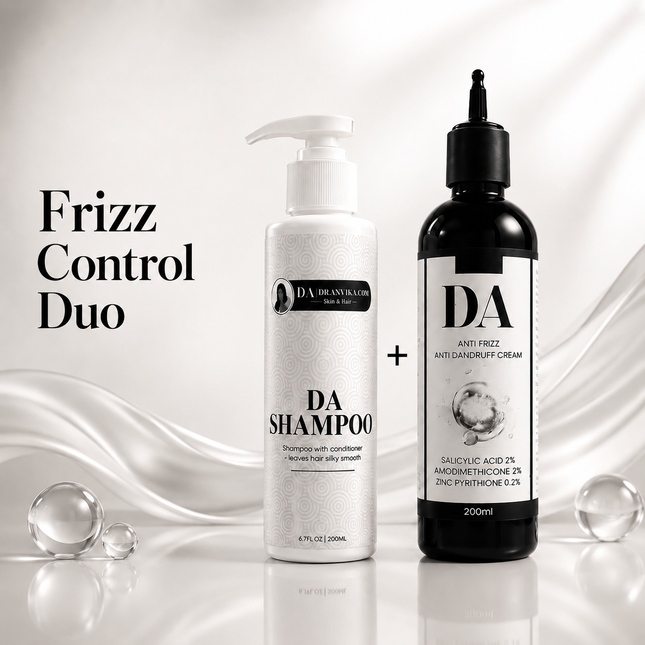 Frizzy Hair Control Duo : Shampoo & Frizz control Cream
